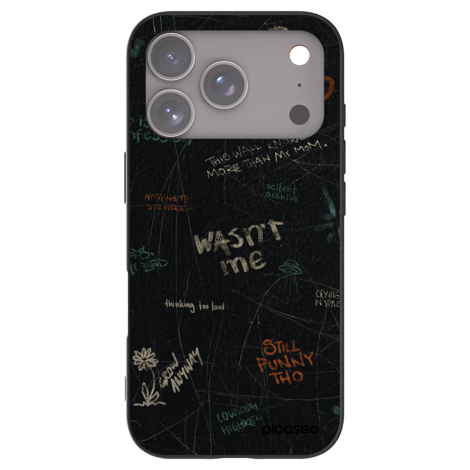 Picasee crna silikonska maskica za Apple iPhone 18 Pro - CONFESSION