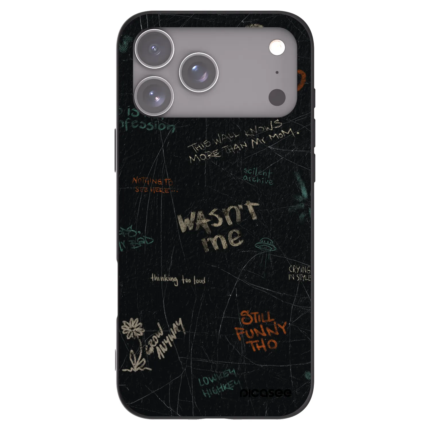 Picasee crna silikonska maskica za Apple iPhone 18 Pro Max - CONFESSION