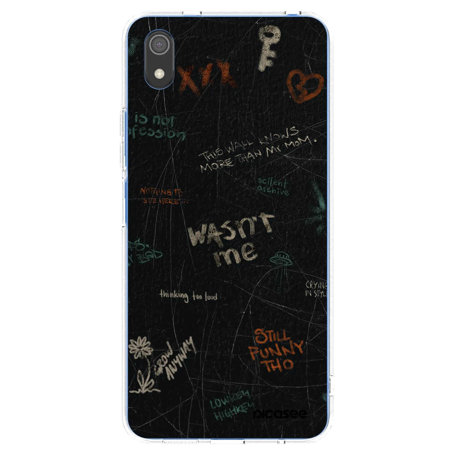 Picasee silikonska prozirna maskica za Xiaomi Redmi 7A - CONFESSION