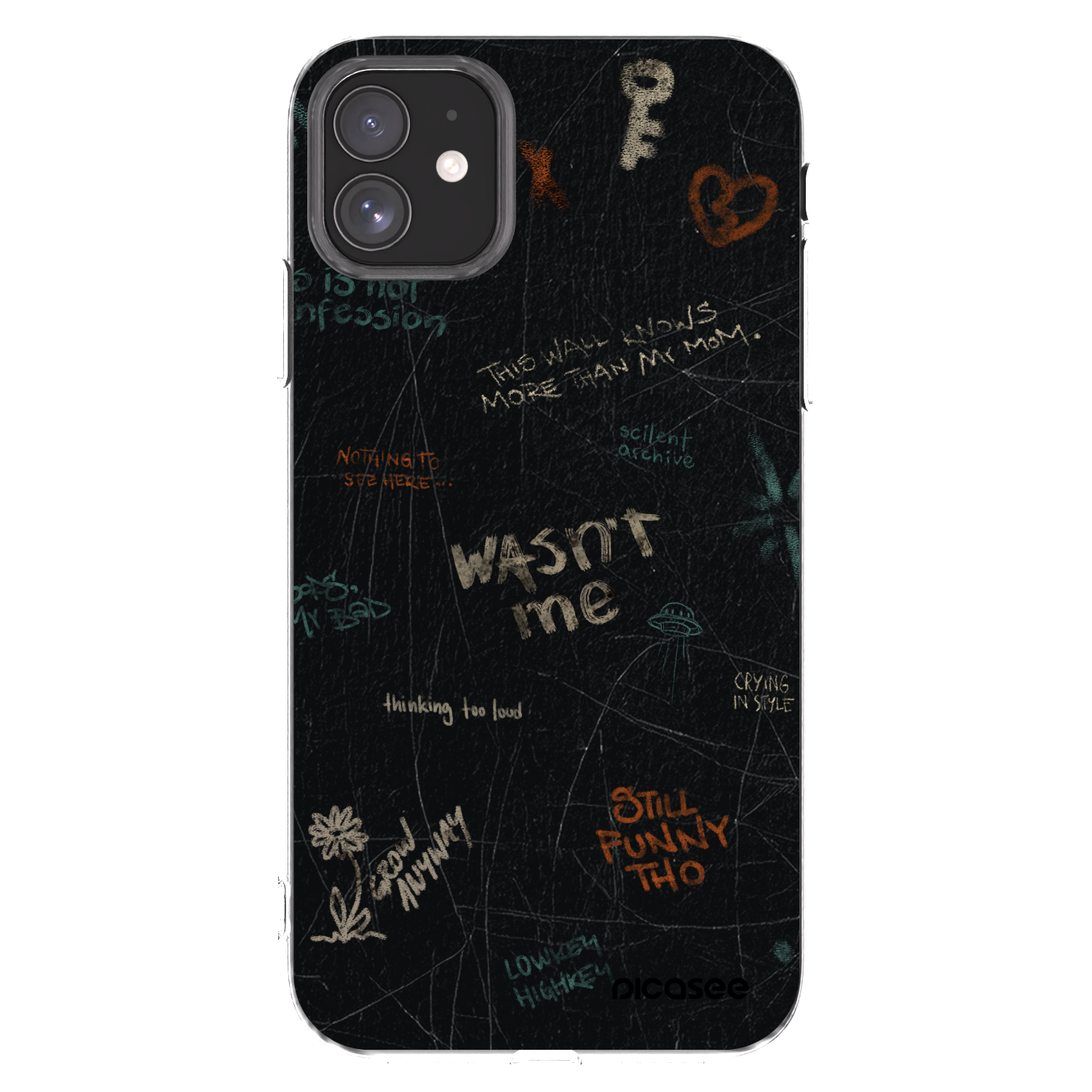 Picasee silikonska prozirna maskica za Apple iPhone 11 - CONFESSION