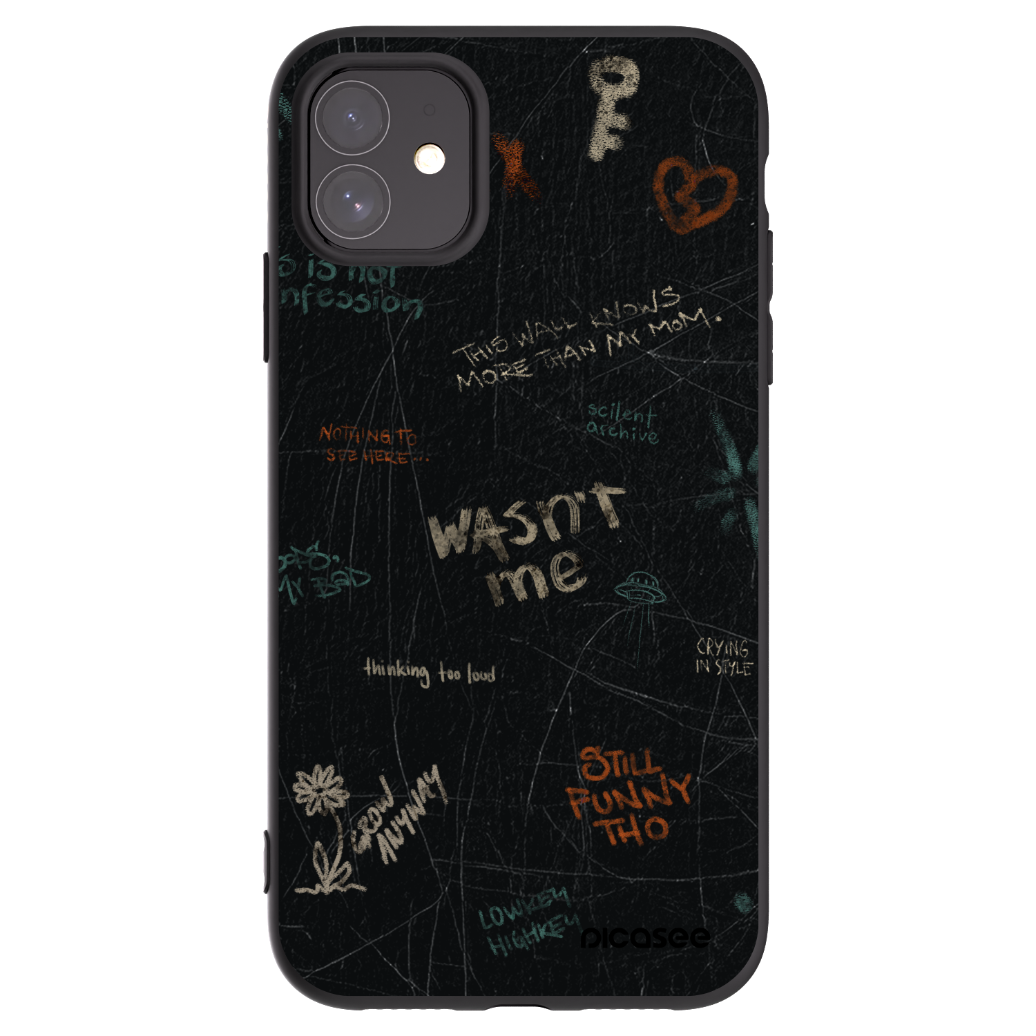 Picasee crna silikonska maskica za Apple iPhone 11 - CONFESSION