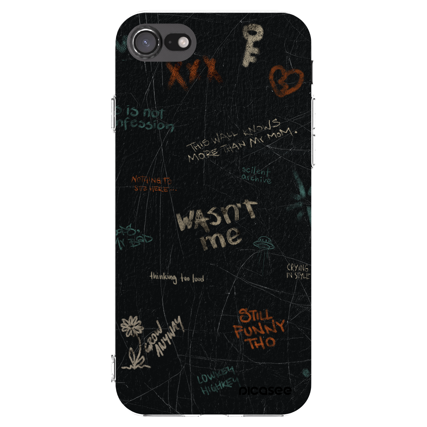 Picasee silikonska prozirna maskica za Apple iPhone 8 - CONFESSION
