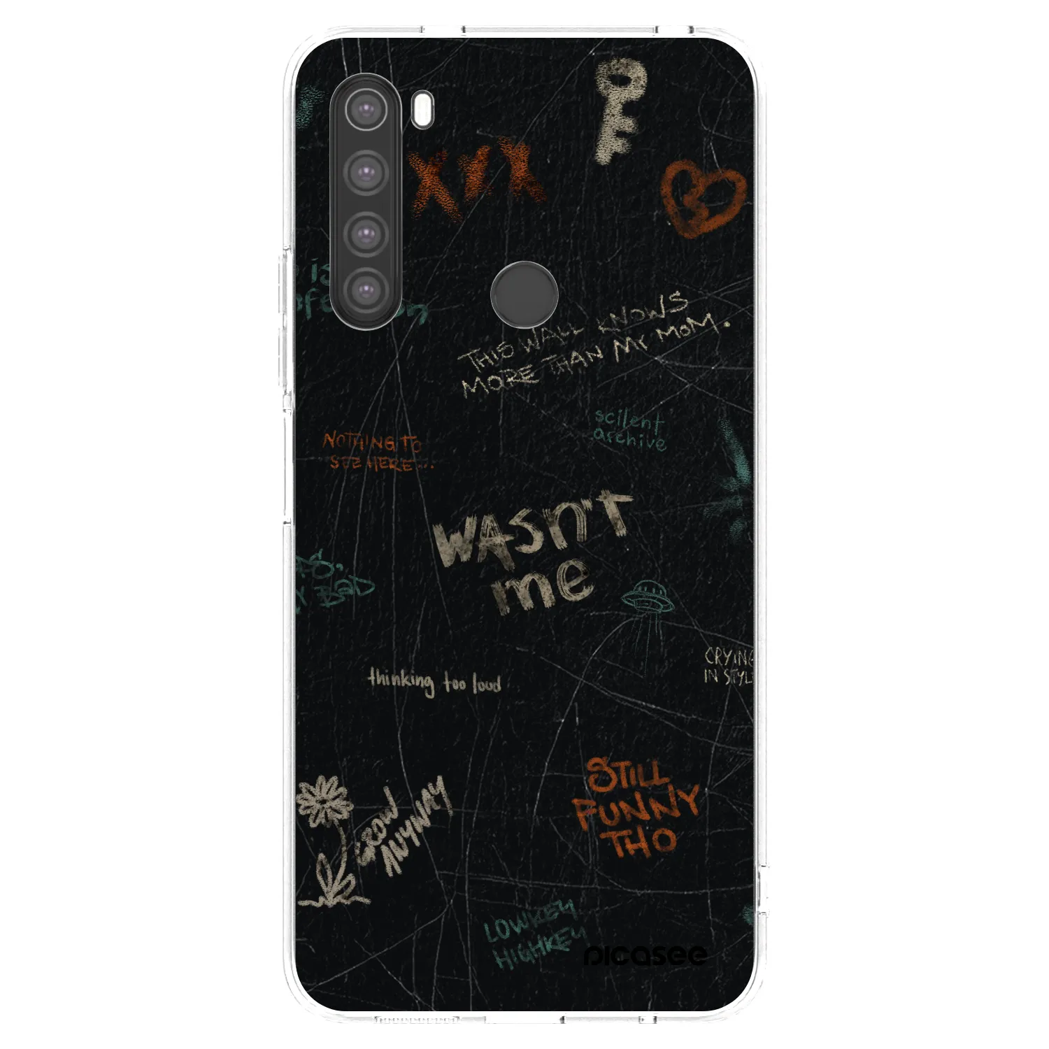 Picasee silikonska prozirna maskica za Xiaomi Redmi Note 8 - CONFESSION