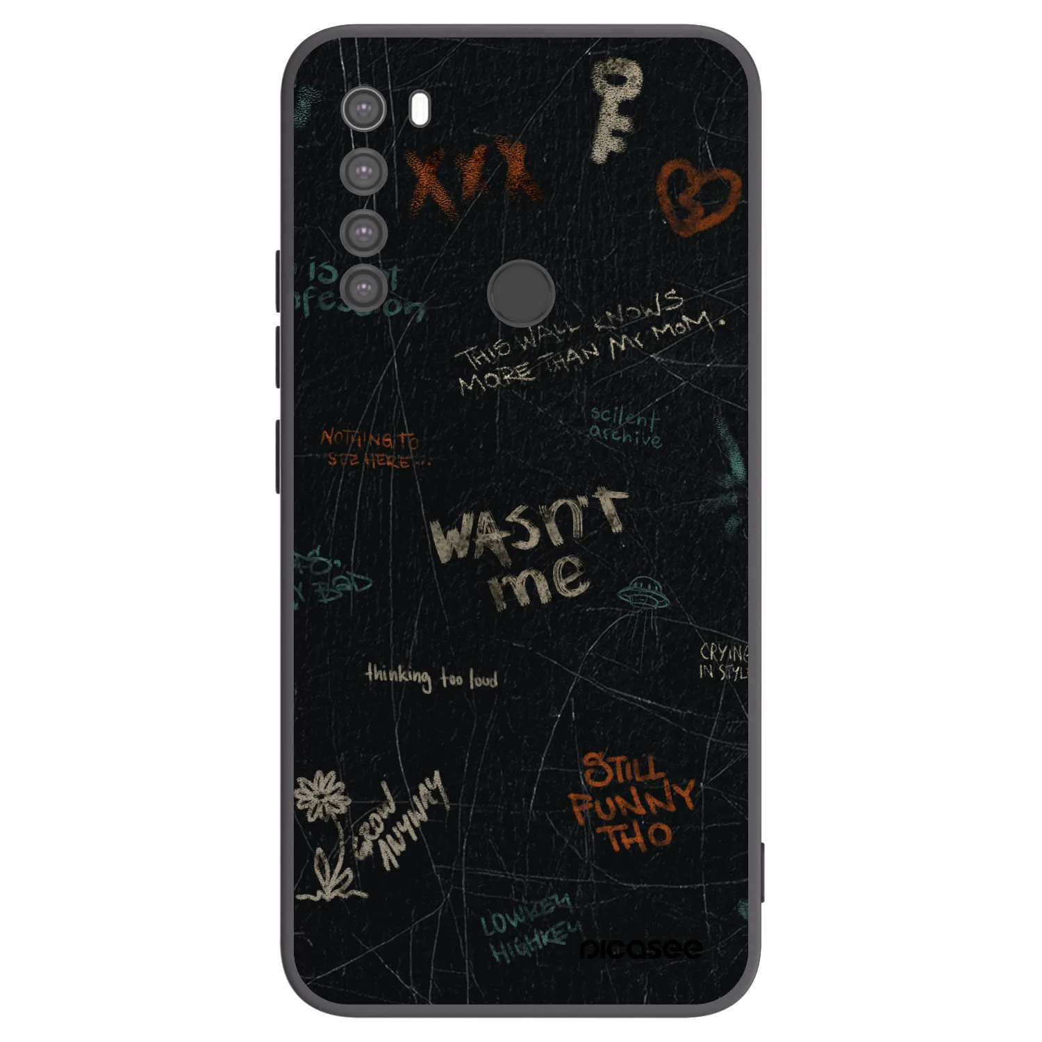 Picasee crna silikonska maskica za Xiaomi Redmi Note 8 - CONFESSION