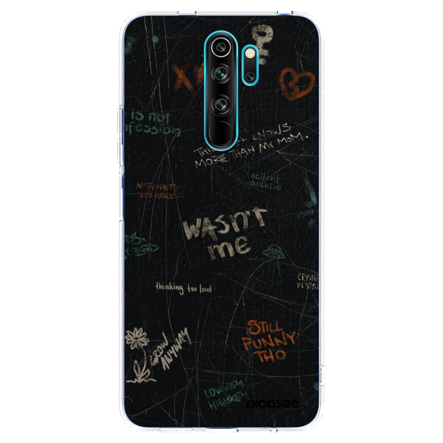 Picasee silikonska prozirna maskica za Xiaomi Redmi Note 8 Pro - CONFESSION