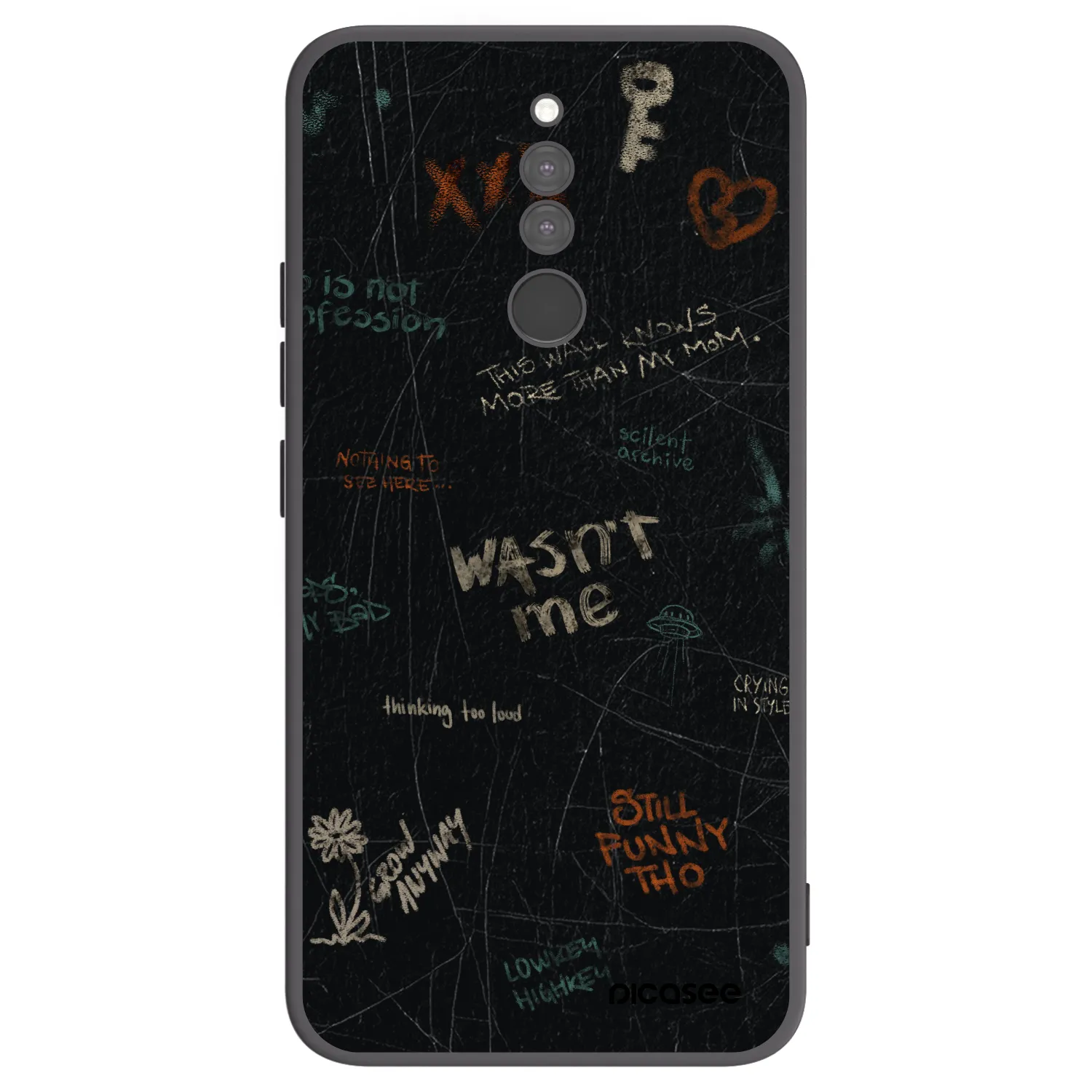 Picasee crna silikonska maskica za Xiaomi Redmi 8 - CONFESSION