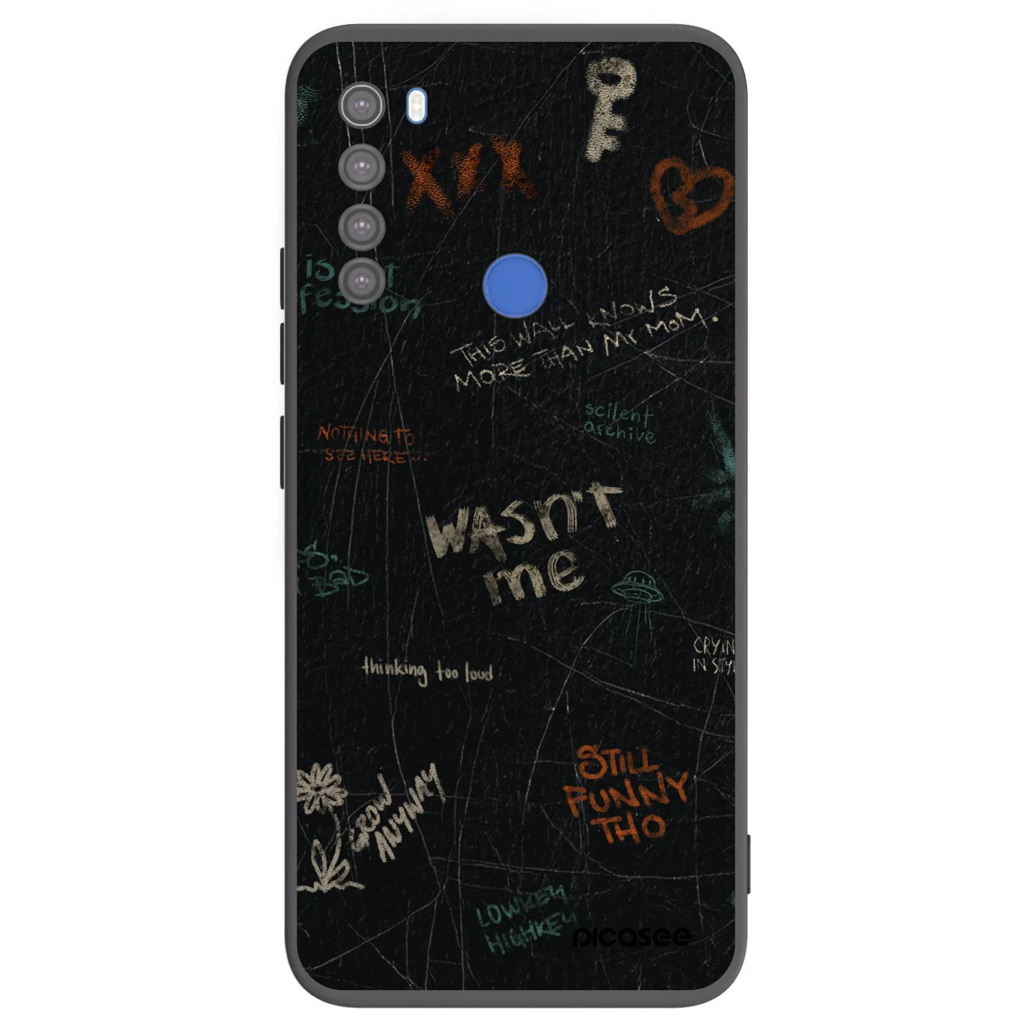 Picasee crna silikonska maskica za Xiaomi Redmi Note 8T - CONFESSION