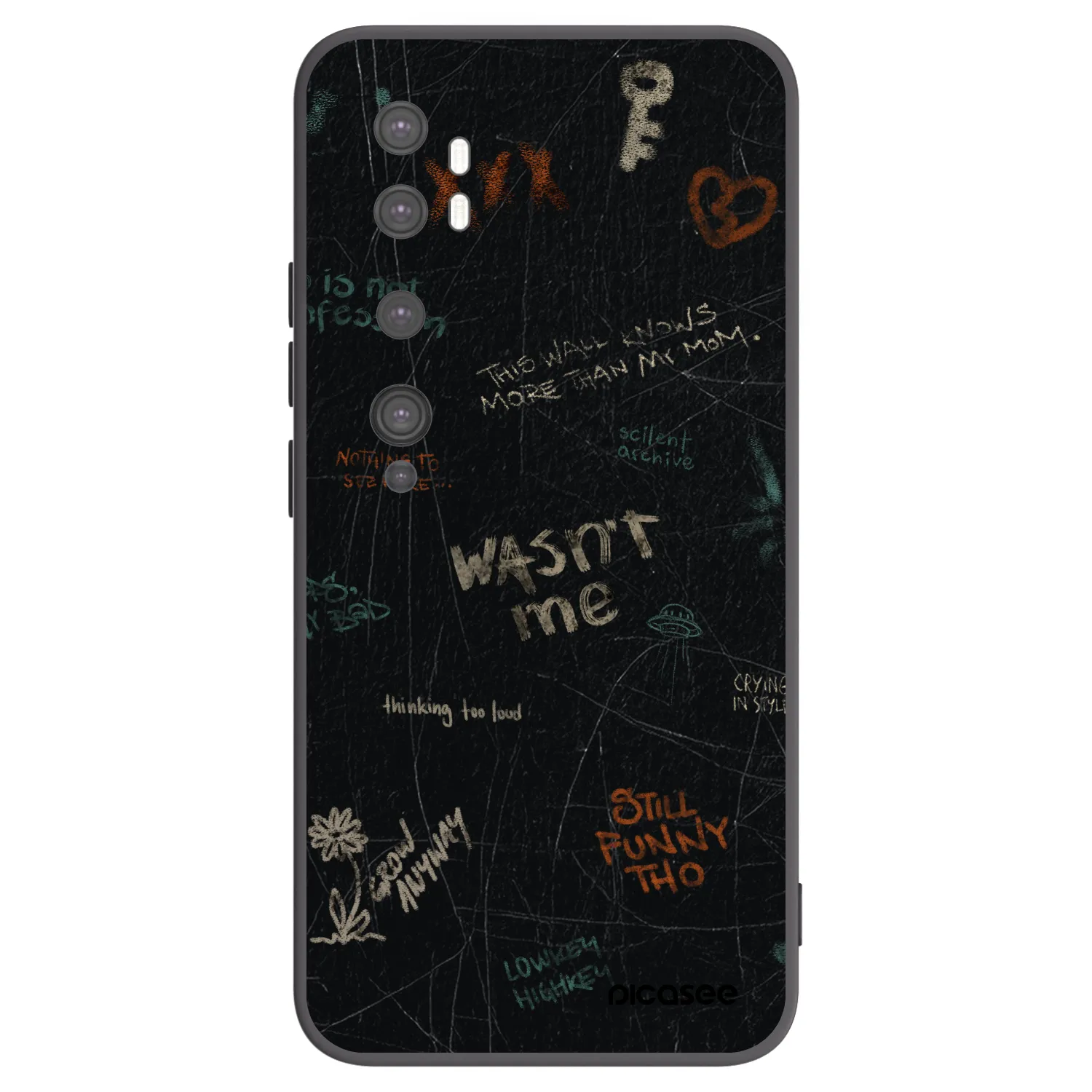Picasee crna silikonska maskica za Xiaomi Mi Note 10 (Pro) - CONFESSION