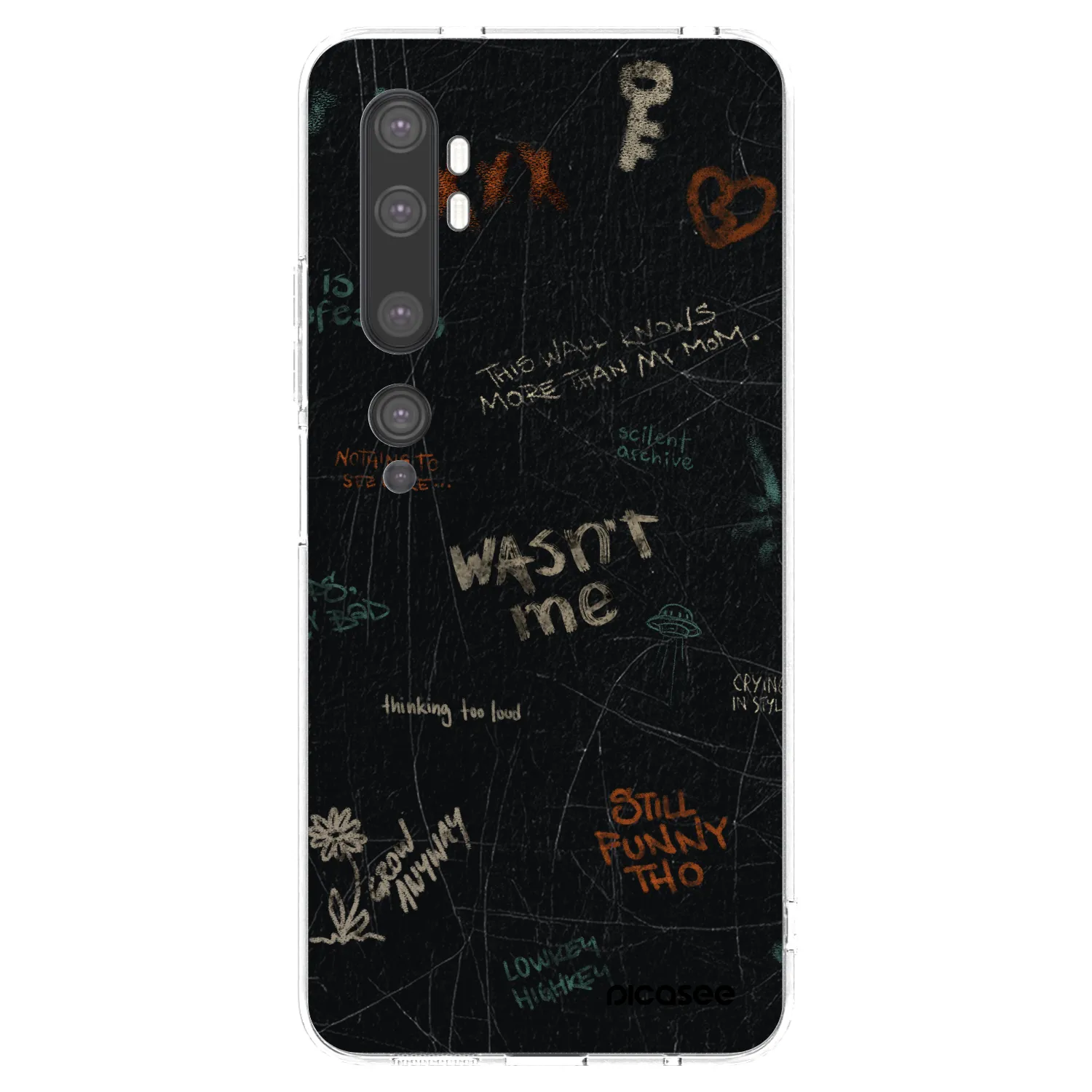 Picasee silikonska prozirna maskica za Xiaomi Mi Note 10 (Pro) - CONFESSION