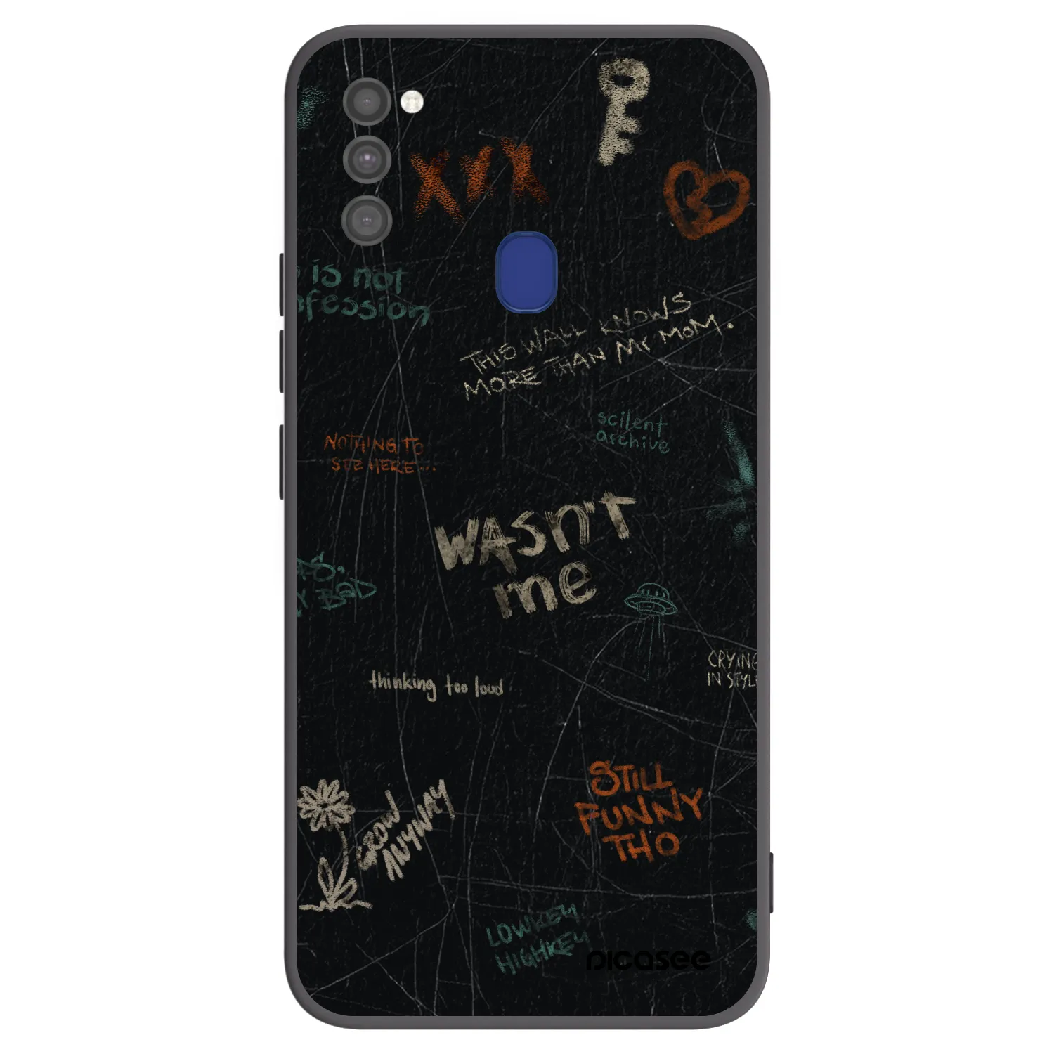 Picasee crna silikonska maskica za Samsung Galaxy M21 M215F - CONFESSION