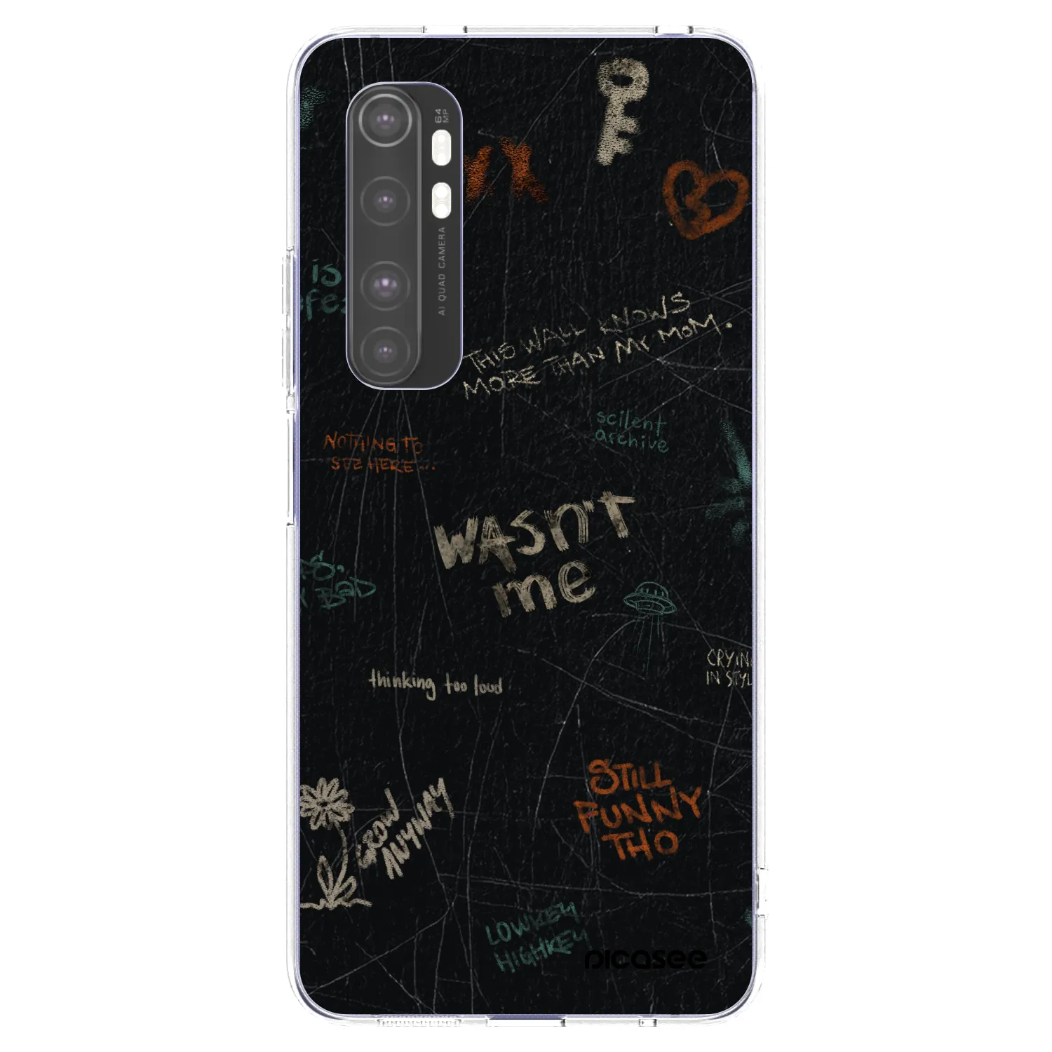 Picasee silikonska prozirna maskica za Xiaomi Mi Note 10 Lite - CONFESSION