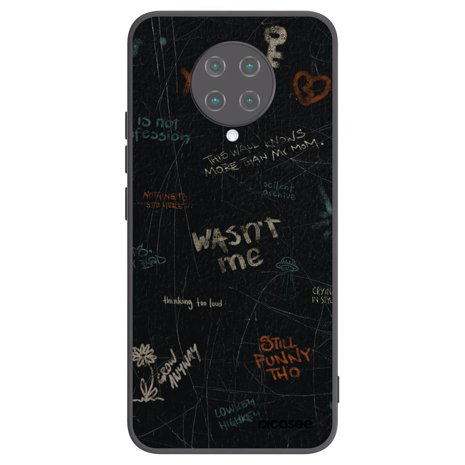 Picasee crna silikonska maskica za Xiaomi Poco F2 Pro - CONFESSION