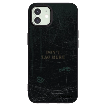 Picasee crna silikonska maskica za Apple iPhone 12 - DON´T TAG