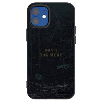 Picasee crna silikonska maskica za Apple iPhone 12 mini - DON´T TAG