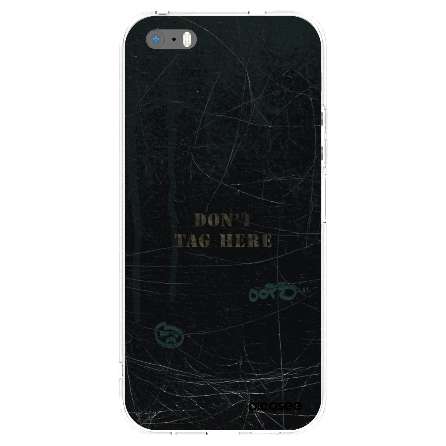 Picasee silikonska prozirna maskica za Apple iPhone 5/5S/SE - DON´T TAG