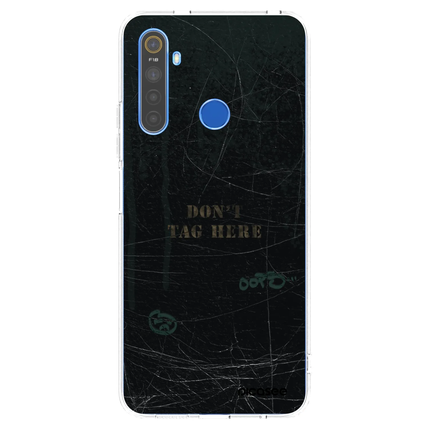 Picasee silikonska prozirna maskica za Realme 5 - DON´T TAG