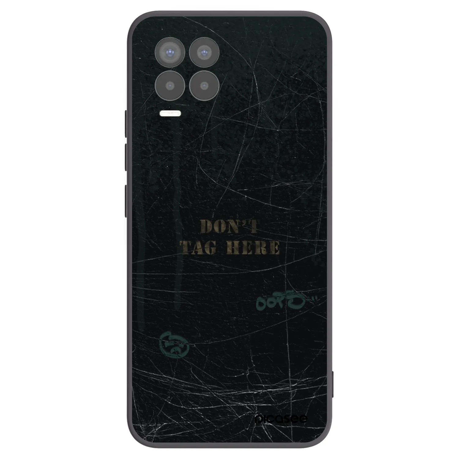 Picasee crna silikonska maskica za Realme 8 4G - DON´T TAG