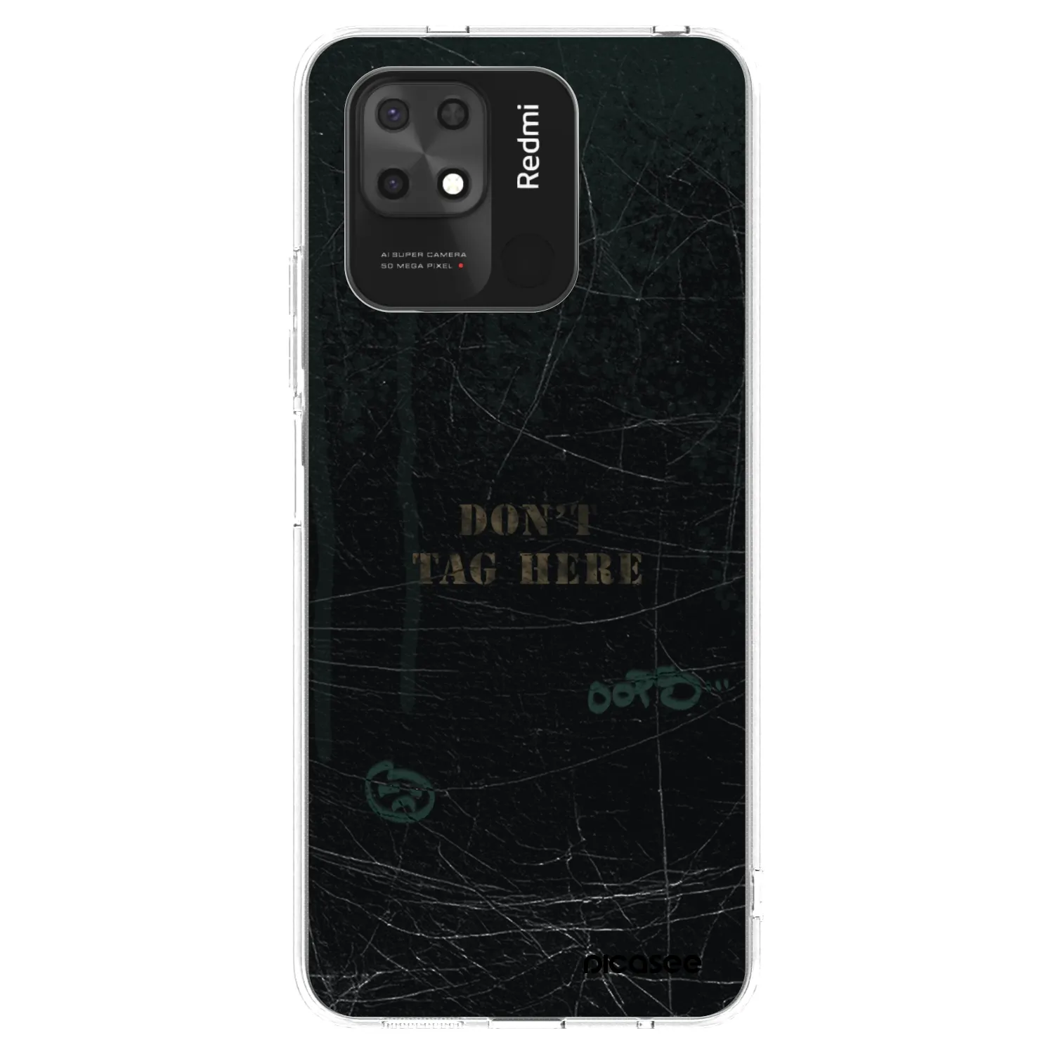 Picasee silikonska prozirna maskica za Xiaomi Redmi 10C - DON´T TAG