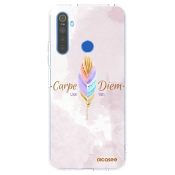 Picasee silikonska prozirna maskica za Realme 5 - Carpe Diem