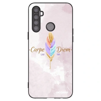 Picasee crna silikonska maskica za Realme 5 - Carpe Diem