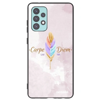 Picasee crna silikonska maskica za Samsung Galaxy A72 A725F - Carpe Diem