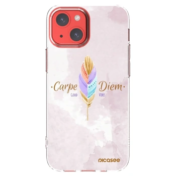 Picasee silikonska prozirna maskica za Apple iPhone 13 mini - Carpe Diem