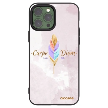 Picasee crna silikonska maskica za Apple iPhone 13 Pro Max - Carpe Diem