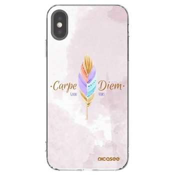 Picasee silikonska prozirna maskica za Apple iPhone XS Max - Carpe Diem