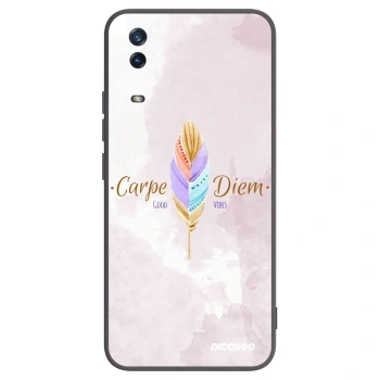Picasee crna silikonska maskica za Vivo Y11s - Carpe Diem