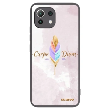 Picasee crna silikonska maskica za Xiaomi 11 Lite 5G NE - Carpe Diem