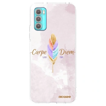 Picasee silikonska prozirna maskica za Motorola Moto G60 - Carpe Diem
