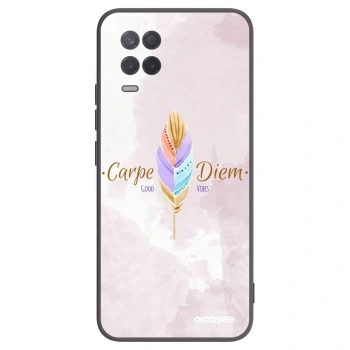 Picasee crna silikonska maskica za Realme 8 5G - Carpe Diem