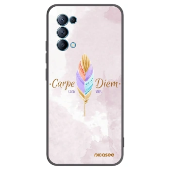 Picasee crna silikonska maskica za OPPO Reno 5 5G - Carpe Diem