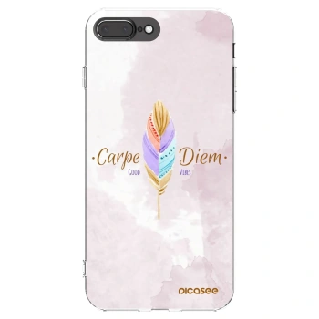 Picasee silikonska prozirna maskica za Apple iPhone 8 Plus - Carpe Diem