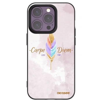 Picasee crna silikonska maskica za Apple iPhone 14 Pro - Carpe Diem