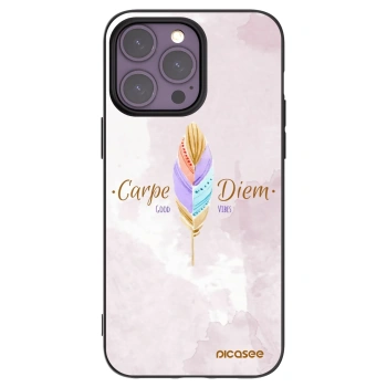 Picasee crna silikonska maskica za Apple iPhone 14 Pro Max - Carpe Diem