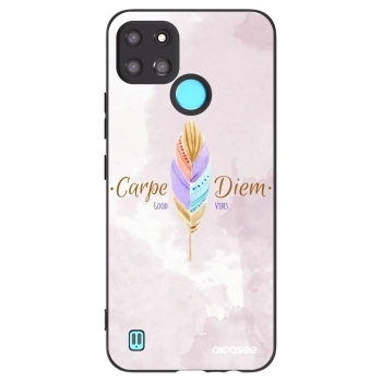 Picasee crna silikonska maskica za Realme C21Y - Carpe Diem
