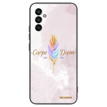 Picasee crna silikonska maskica za Samsung Galaxy M13 M135F - Carpe Diem