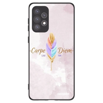 Picasee crna silikonska maskica za Samsung Galaxy A73 5G - Carpe Diem