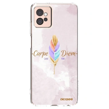 Picasee silikonska prozirna maskica za Motorola Moto G32 - Carpe Diem