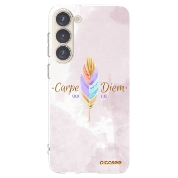 Picasee silikonska prozirna maskica za Samsung Galaxy S23+ 5G - Carpe Diem
