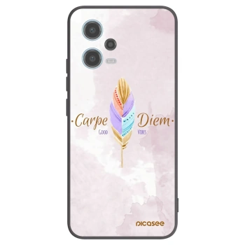 Picasee crna silikonska maskica za Xiaomi Redmi Note 12 5G - Carpe Diem
