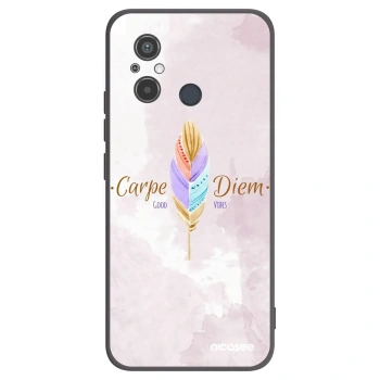 Picasee crna silikonska maskica za Xiaomi Redmi 12C - Carpe Diem
