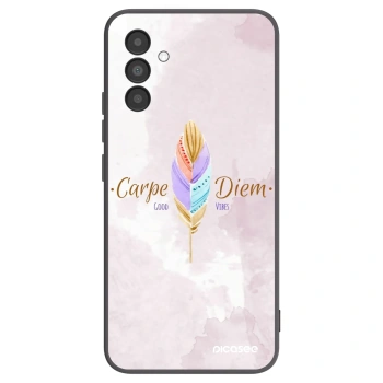 Picasee crna silikonska maskica za Samsung Galaxy A04s A047F - Carpe Diem