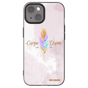 Picasee crna silikonska maskica za Apple iPhone 15 - Carpe Diem