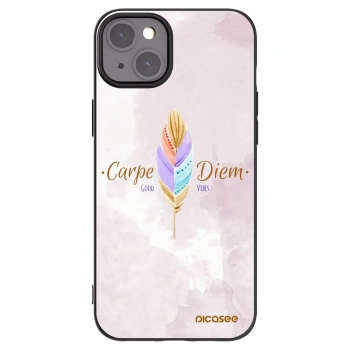 Picasee crna silikonska maskica za Apple iPhone 15 Plus - Carpe Diem