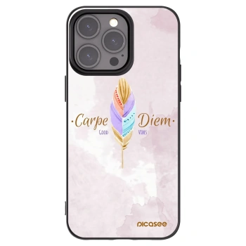 Picasee crna silikonska maskica za Apple iPhone 15 Pro Max - Carpe Diem