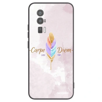 Picasee crna silikonska maskica za Xiaomi Poco F5 Pro 5G - Carpe Diem