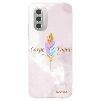 Picasee silikonska prozirna maskica za Motorola Moto G51 - Carpe Diem