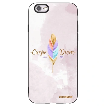 Picasee crna silikonska maskica za Apple iPhone 6/6S - Carpe Diem